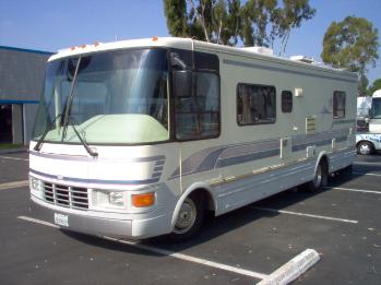Jim Crawford Rv striping, graphics, and detailing before