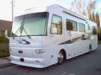 meza motorhome graphics, rv stripes, detailing, rv pinstriping